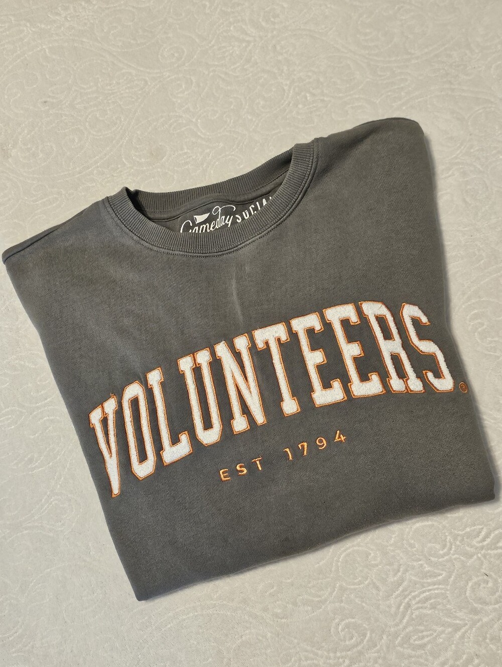 Gameday Social University of Tennessee Volunteers Crewneck Sweatshirt Gray SM